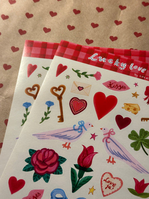 Lucky Love - zestaw 74 naklejek